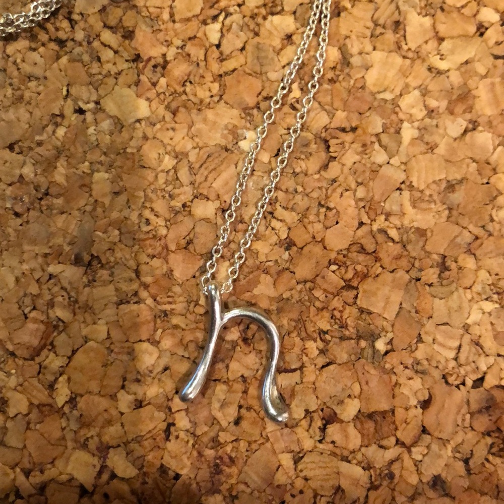 Tiffany letter N necklace